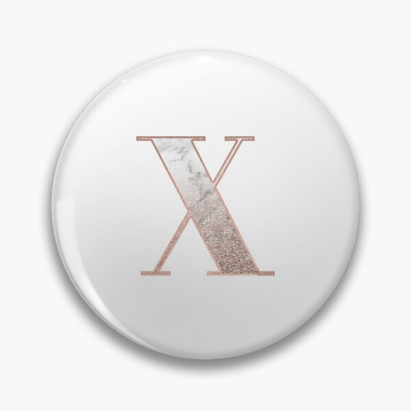 Item preview, Monogram rose gold glitter marble X designed and sold by marbleco.