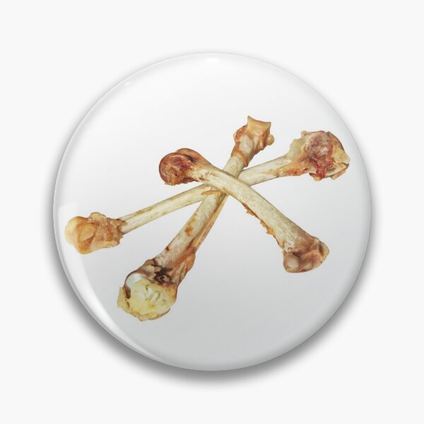 Item preview, Three crossed picked chicken bones isolated on white background. designed and sold by IaroslavB.