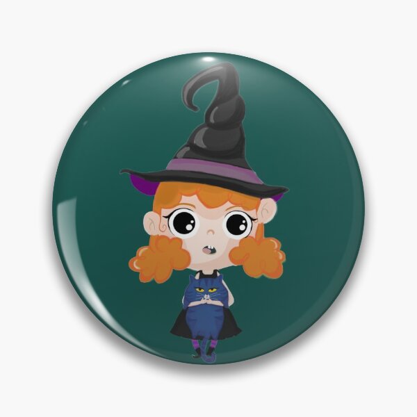 Item preview, Cute witch and her cat designed and sold by soytantefi.