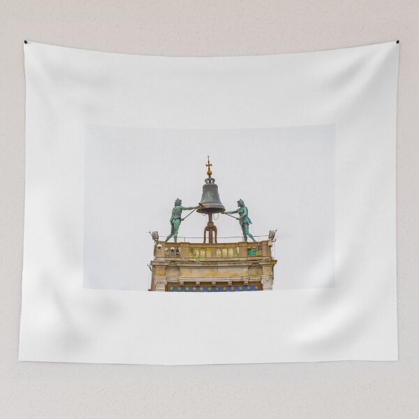 Item preview, Moors striking the bell on the terrace on top Saint Marks Clocktower in Venice, Italy designed and sold by debbieannpowell.