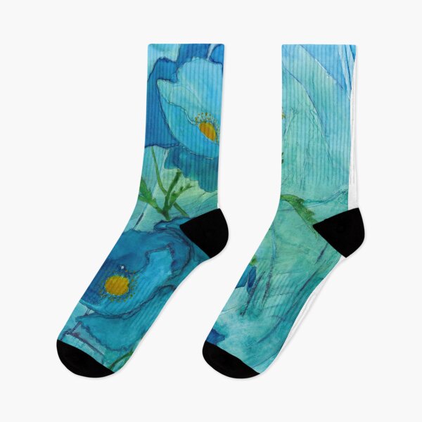 Item preview, Blue Poppies Watercolor designed and sold by The Elderberry Blossom.
