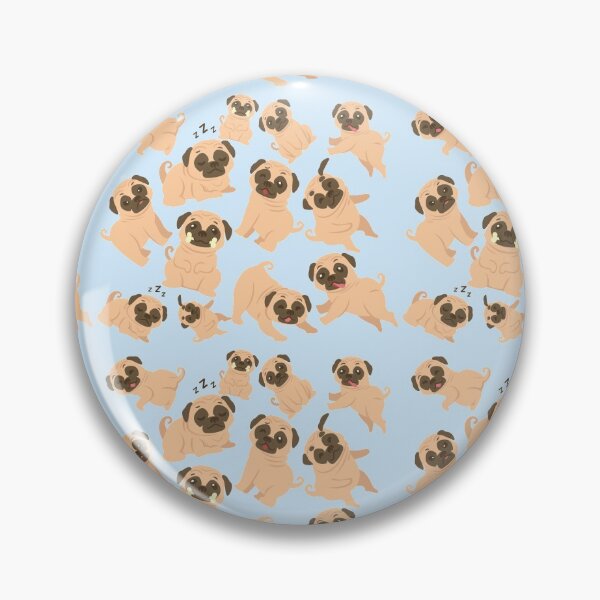 Item preview, Funny cute pug Pattern on face mask designed and sold by hibamar.