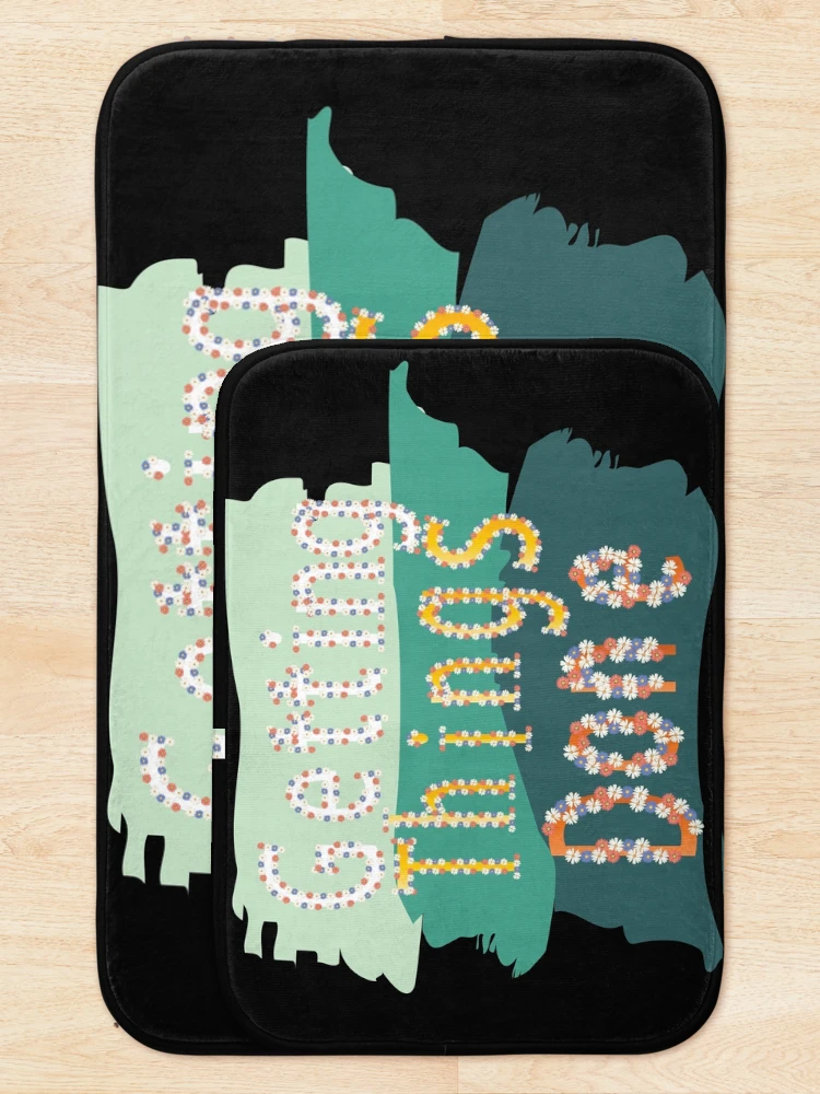 Thumbnail 5 of 6, Bath Mat, Getting Things Done designed and sold by scriptscode.