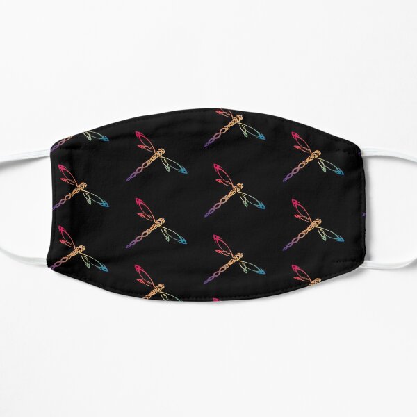 Dragonfly Sassenach Gaelic Rainbow Tribal design Flat Mask