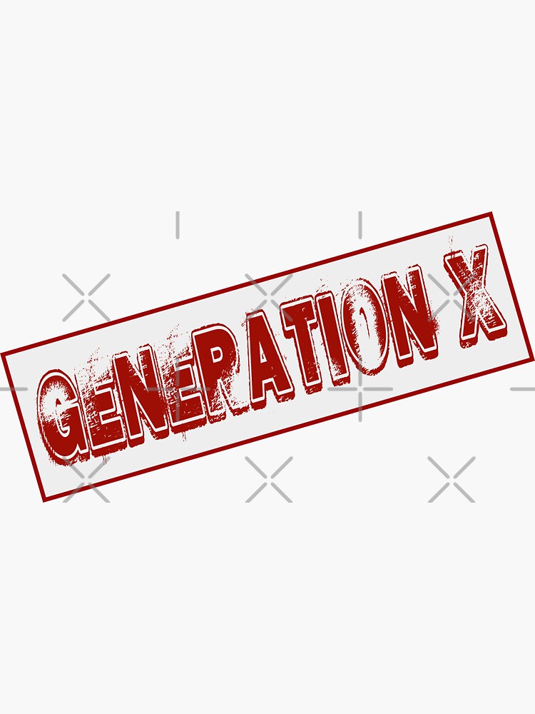 "Generation X Stamp" Sticker by Buckwhite Redbubble