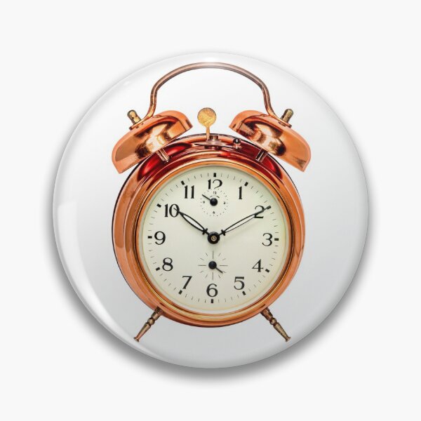 Item preview, Vintage bronze alarm clock isolated on white. designed and sold by IaroslavB.