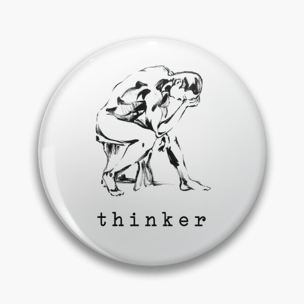 Item preview, The Thinker (white) designed and sold by mandeegirl17.