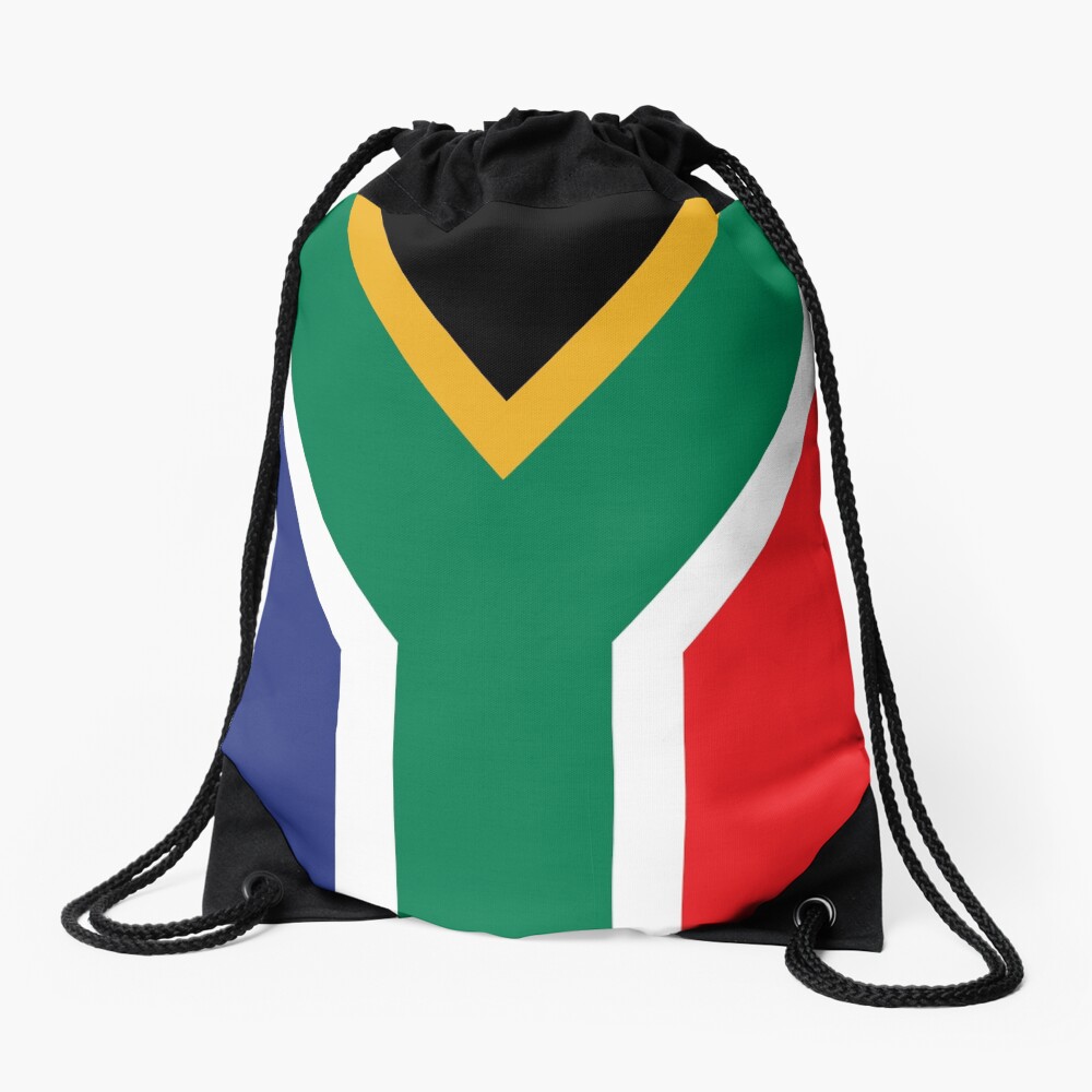 South Africa Flag Drawstring Bag