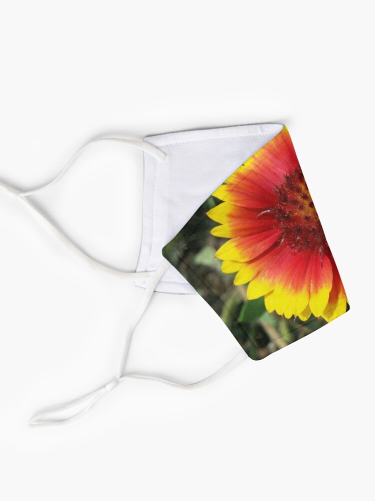 Alternate view of Red and Yellow Sunflower Mask