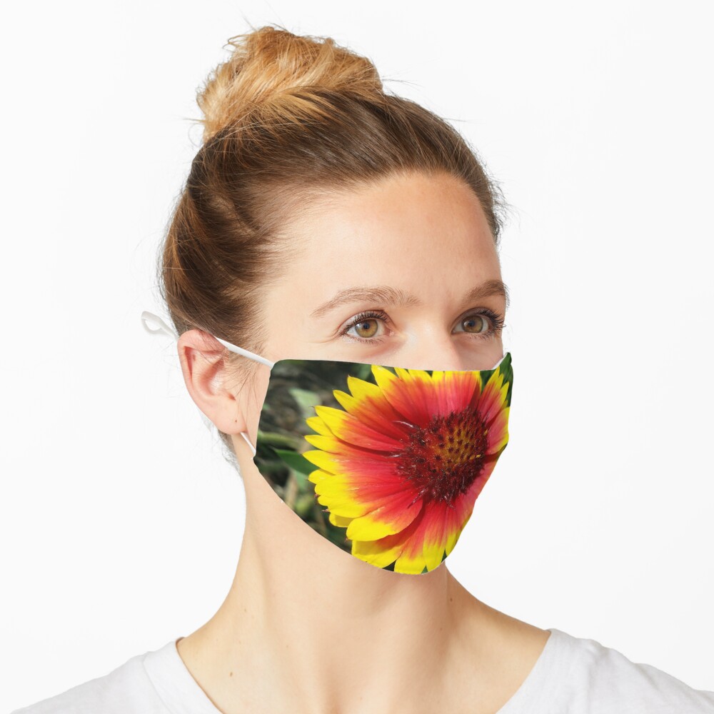 Red and Yellow Sunflower Mask