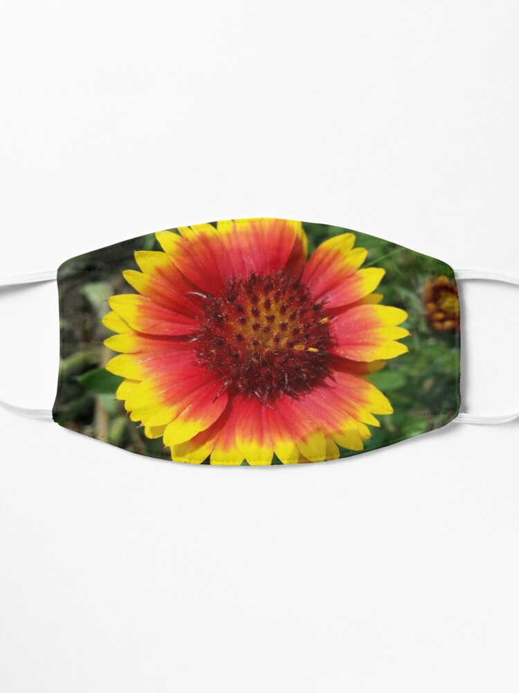 Thumbnail 3 of 5, Mask, Red and Yellow Sunflower designed and sold by Heather Gaffney.