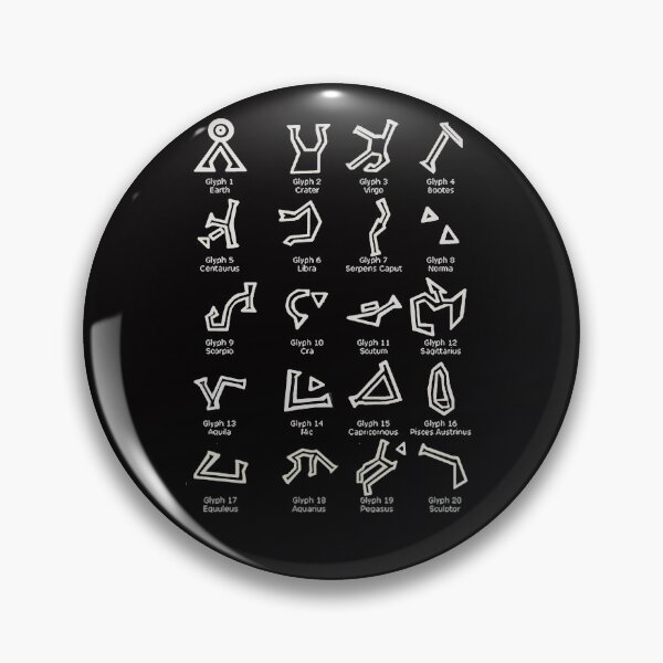 Item preview, Dialing Address Glyph Set 1 Dark Backgrounds designed and sold by Nikki SpaceStuffPlus.