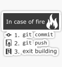 Git on fire Sticker