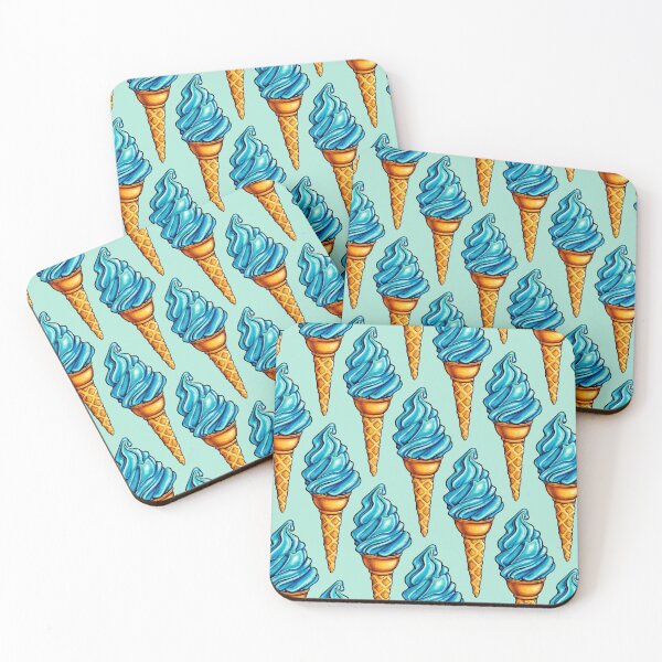 Item preview, Blue Ice Cream Pattern designed and sold by Kelly  Gilleran.