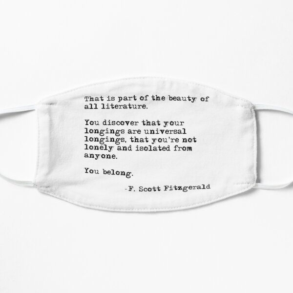 The beauty of all literature - F Scott Fitzgerald Mask