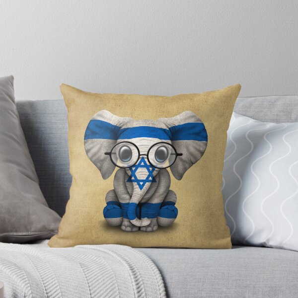 Item preview, Baby Elephant with Glasses and Israeli Flag designed and sold by JeffBartels.