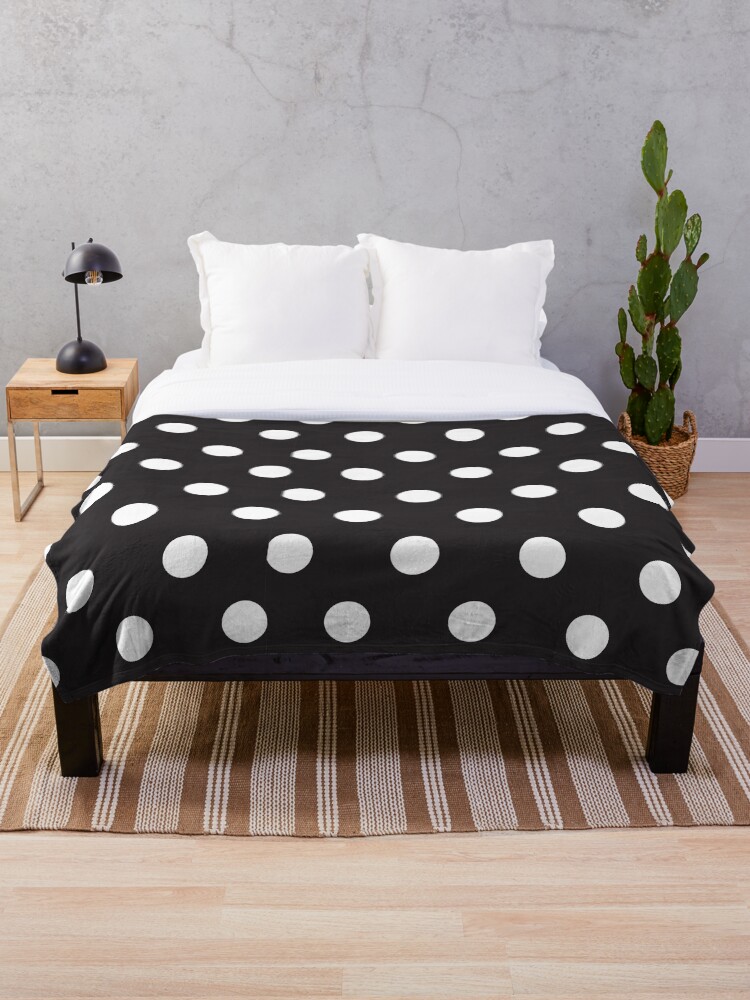 Black and white discount polka dot throw blanket