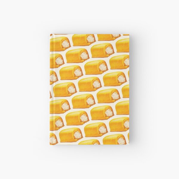 Yellow American Snack Cake Pattern Hardcover Journal