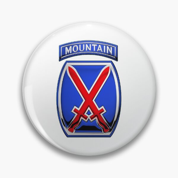 Item preview, 10th Mountain Division - 10th MTN Insignia over White Leather designed and sold by Serge Averbukh Art Studio.