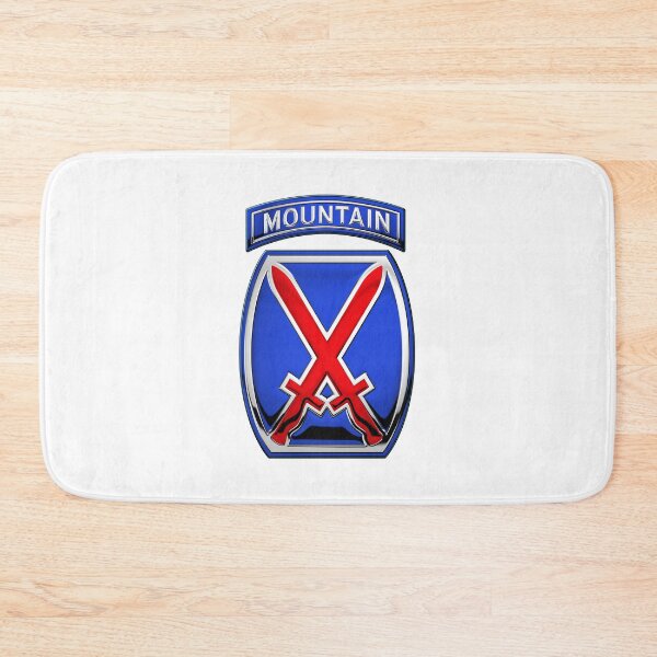 Item preview, 10th Mountain Division - 10th MTN Insignia over White Leather designed and sold by Serge Averbukh Art Studio.