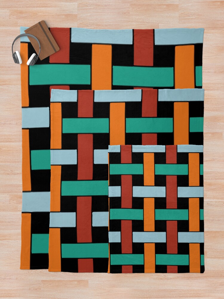 Thumbnail 5 of 6, Throw Blanket, Plaited Ribbons Pattern designed and sold by Artist15.