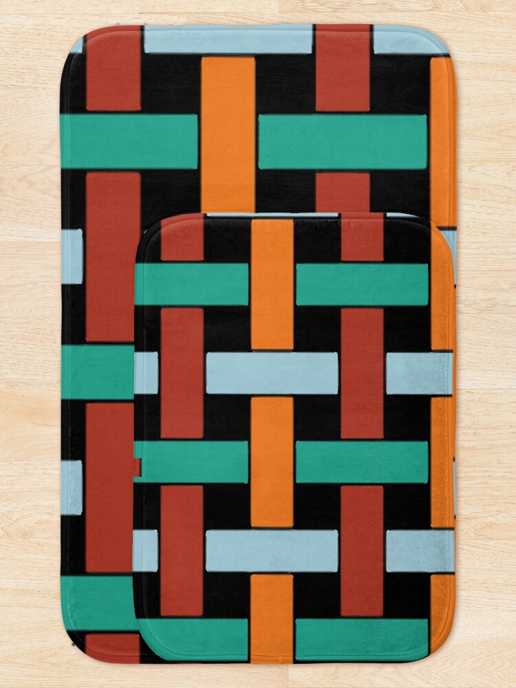 Thumbnail 5 of 6, Bath Mat, Plaited Ribbons Pattern designed and sold by Artist15.