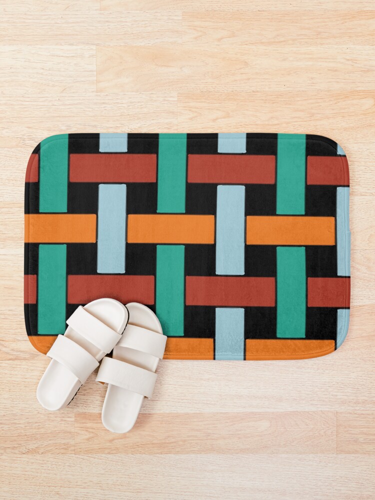 Thumbnail 1 of 6, Bath Mat, Plaited Ribbons Pattern designed and sold by Artist15.