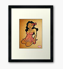 Tattoo Pin Up Framed Print