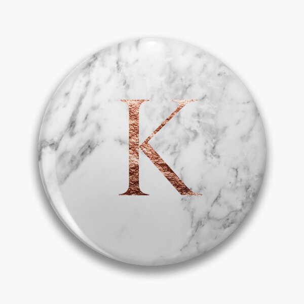Aperçu de l'œuvre Monogramme marbre rose K créée et vendue par marbleco.