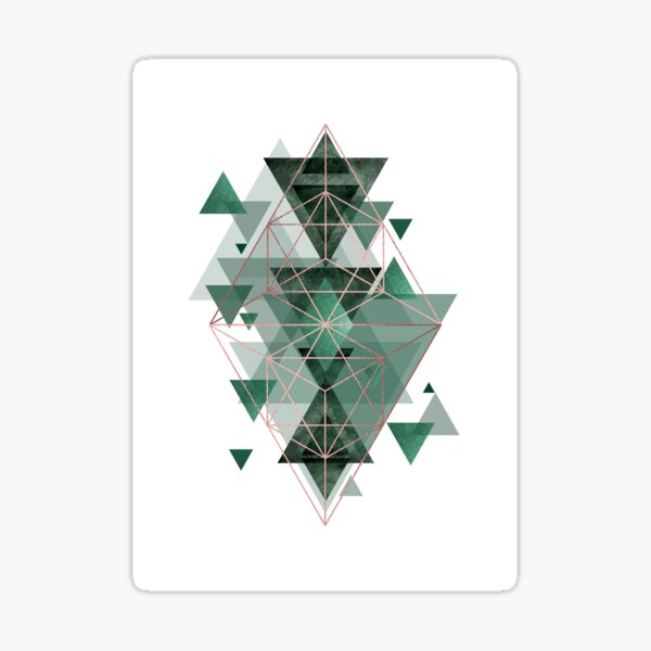 Item preview, Emerald Green Geometric designed and sold by UrbanEpiphany.
