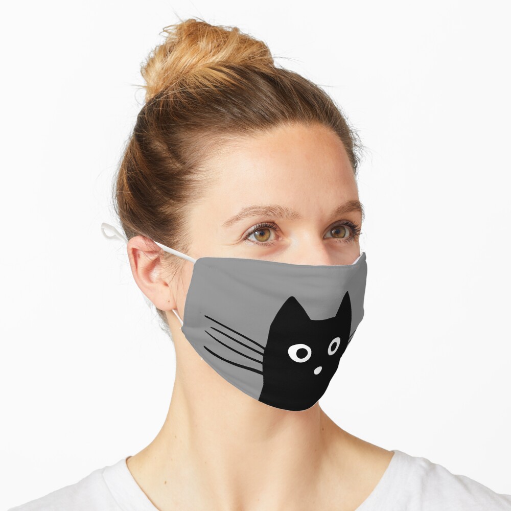 Black Cat Face Mask