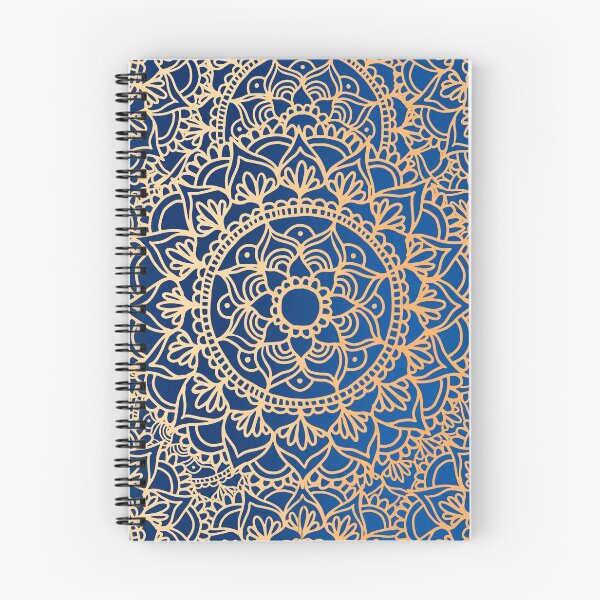 Item preview, Patrón de mandala azul y oro designed and sold by Julie Erin Designs.
