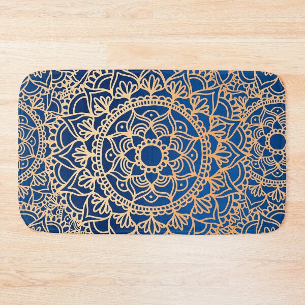 Item preview, Blue and Gold Mandala Pattern designed and sold by Julie Erin Designs.
