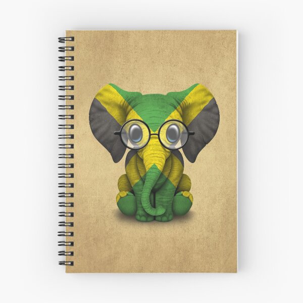 Item preview, Baby Elephant with Glasses and Jamaican Flag designed and sold by JeffBartels.