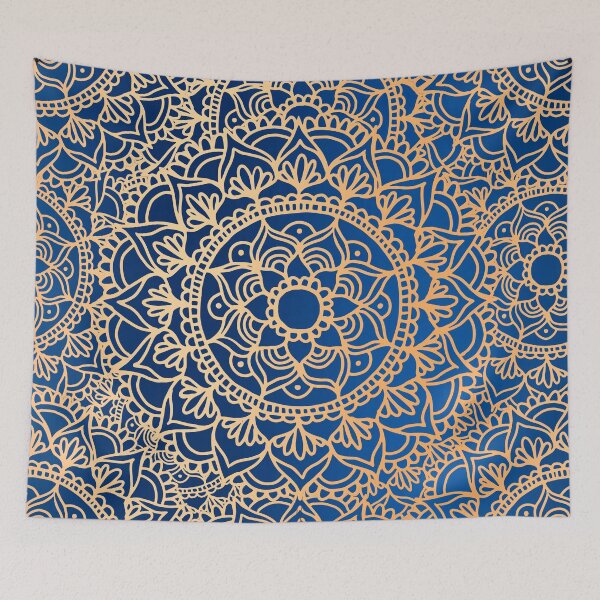 Item preview, Blue and Gold Mandala Pattern designed and sold by Julie Erin Designs.