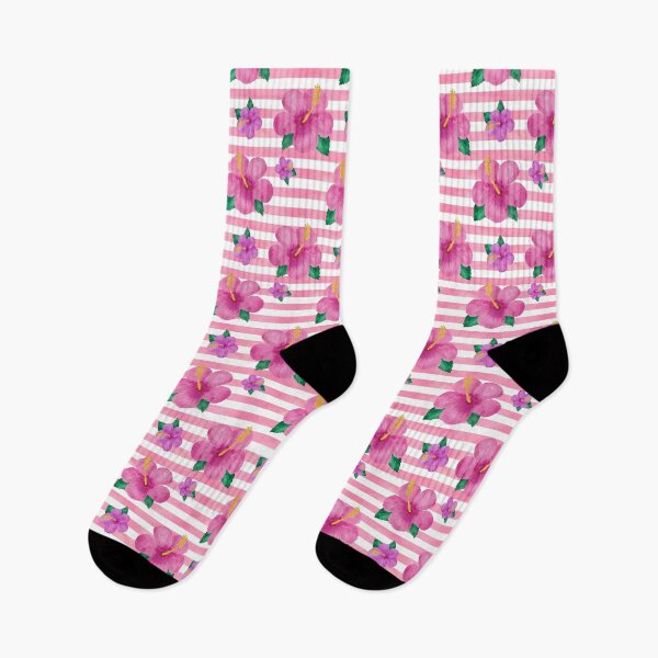 Item preview, Tropical Beach Summer Nautical Vacation | Aloha Hawaii Pink Flowers | Blue Stripes | Pretty Face Masks Dust Masks  designed and sold by rdorsey8.