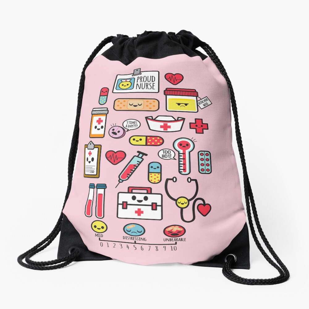 Proud To Be a Nurse / Pink Drawstring Bag