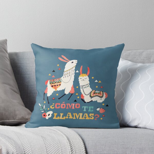Item preview, Como te Llamas. Funny Spanish Word Humor. Flowers and two Llamas designed and sold by Lidiebug.
