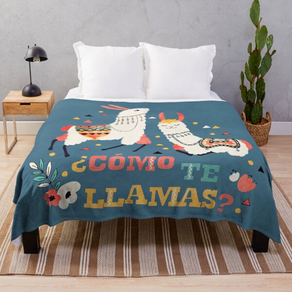 Item preview, Como te Llamas. Funny Spanish Word Humor. Flowers and two Llamas designed and sold by Lidiebug.