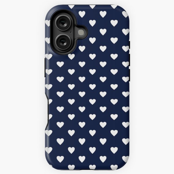 Item preview, Navy Blue and White Heart Pattern designed and sold by SqueakyRicardo.