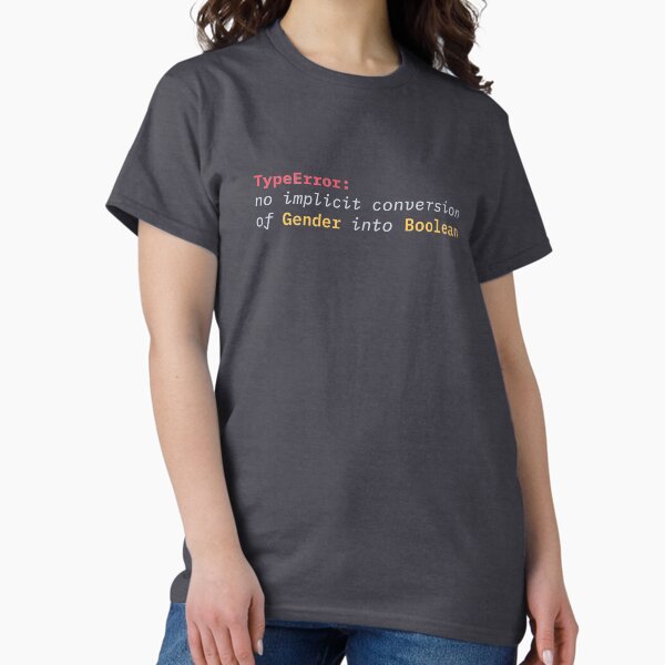 Item preview, TypeError: no implicit conversion of Gender into Boolean designed and sold by telegraham.