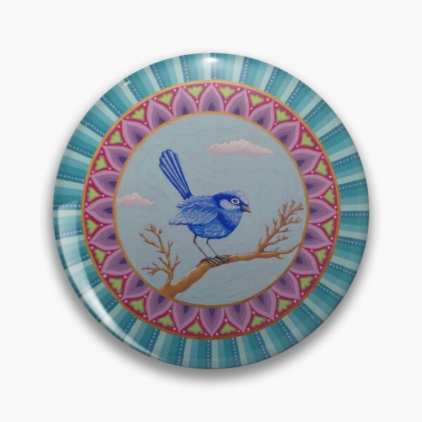 Item preview, Little Blue Fairy Wren Mandala designed and sold by Soozie Wray.