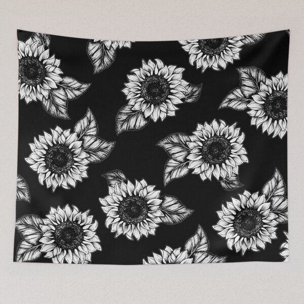 Item preview, Black & White Sunflowers designed and sold by Melissa Engh.