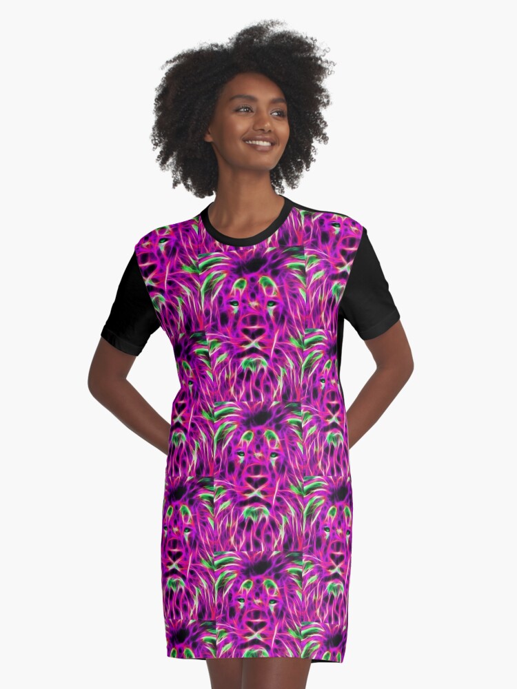 fuchsia t shirt dress