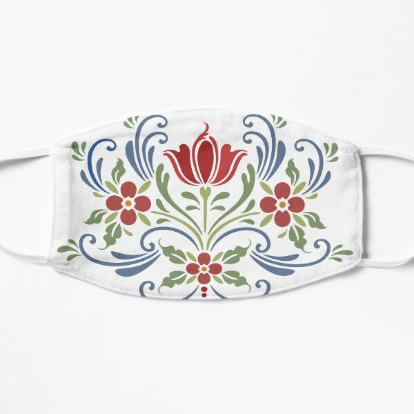 Scandinavian Flowers Flat Mask