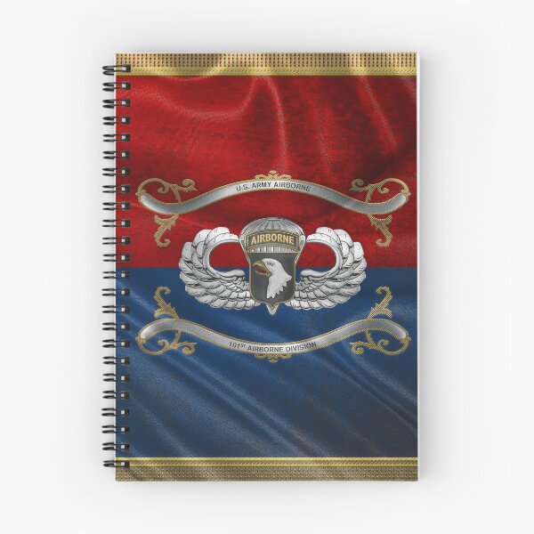 Item preview, 101st Airborne Division - 101st  A B N  Insignia with Parachutist Badge over Flag designed and sold by Serge Averbukh Art Studio.