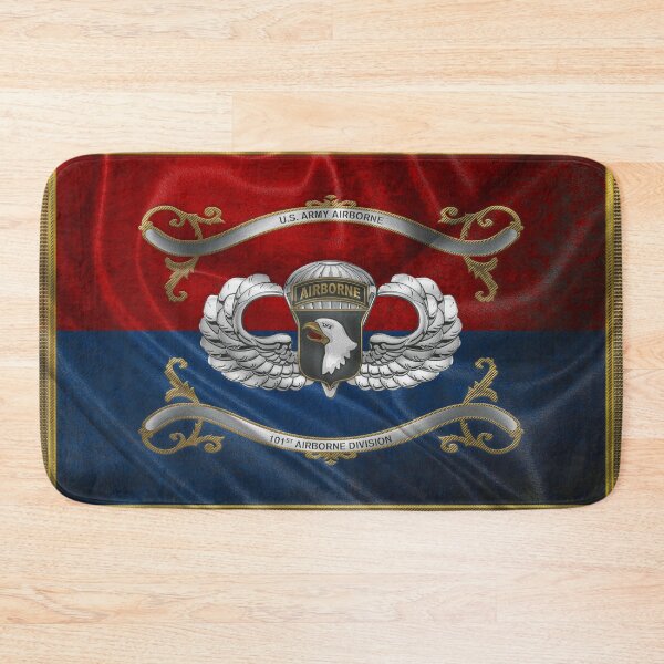 Item preview, 101st Airborne Division - 101st  A B N  Insignia with Parachutist Badge over Flag designed and sold by Serge Averbukh Art Studio.
