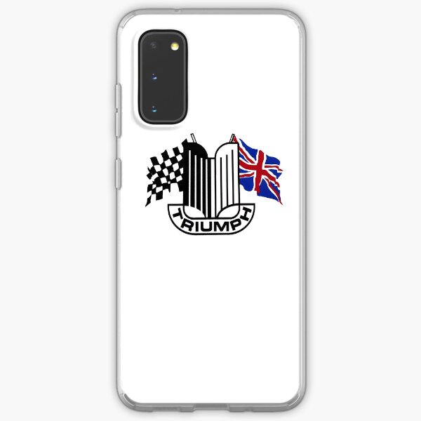 Triumph Shield with Checkered Racing and British Flag Samsung Galaxy Soft Case