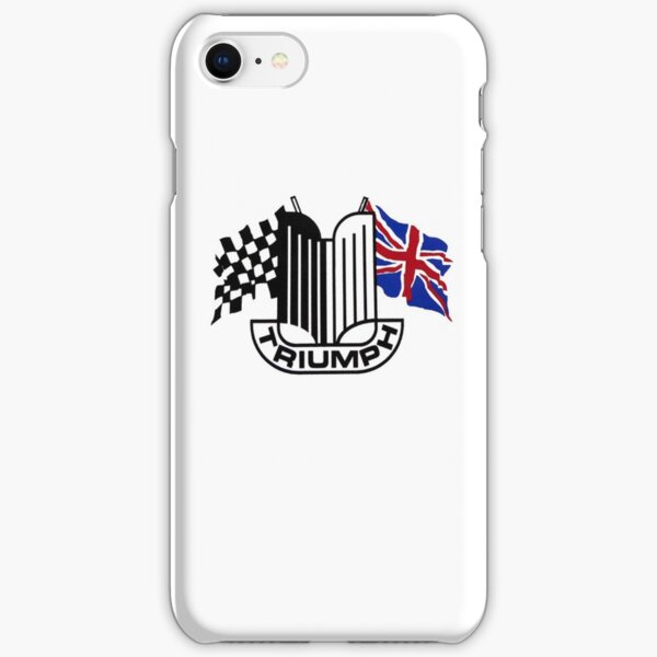 Triumph Shield with Checkered Racing and British Flag iPhone Snap Case
