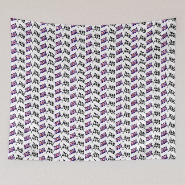 Item preview, Crossed flags - Racing and Great Britain designed and sold by JustBritish.